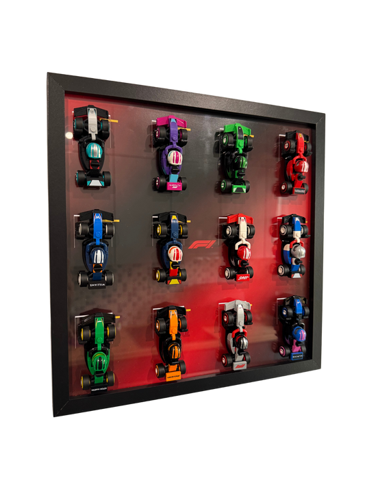 Frame for 12 collectible F1® cars