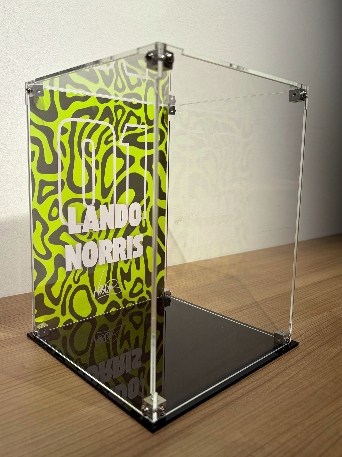 Display Cases for Oscar Piastri and Lando Norris Helmets