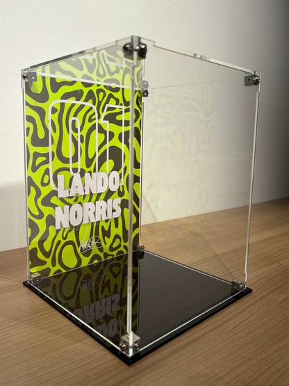 Display Cases for Oscar Piastri and Lando Norris Helmets