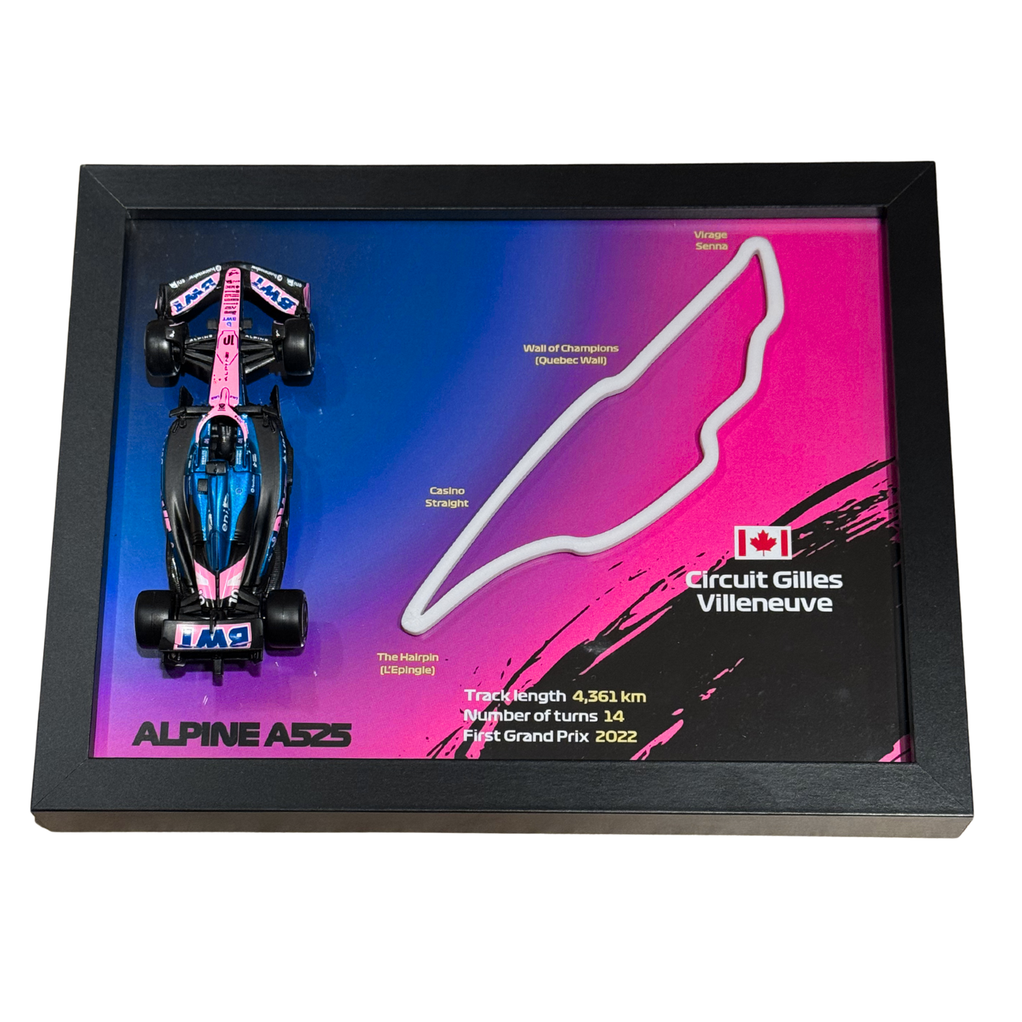 Ramka z Modelem F1 – Twój Zespół i Tor