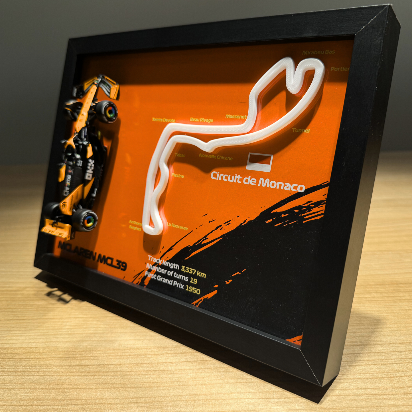 Ramka z bolidem McLaren - Circuit de Monaco