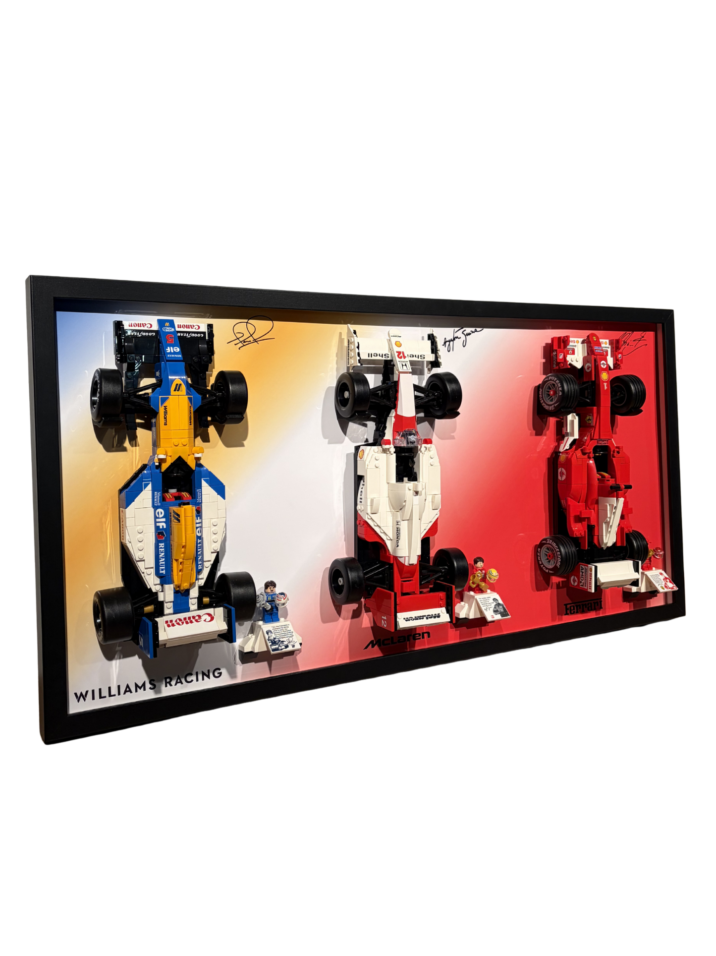 Ramka na historyczne modele LEGO F1 – Williams, Ferrari & McLaren