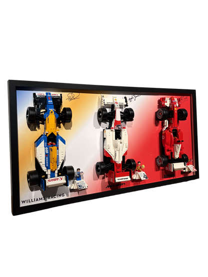 Ramka na historyczne modele LEGO F1 – Williams, Ferrari & McLaren