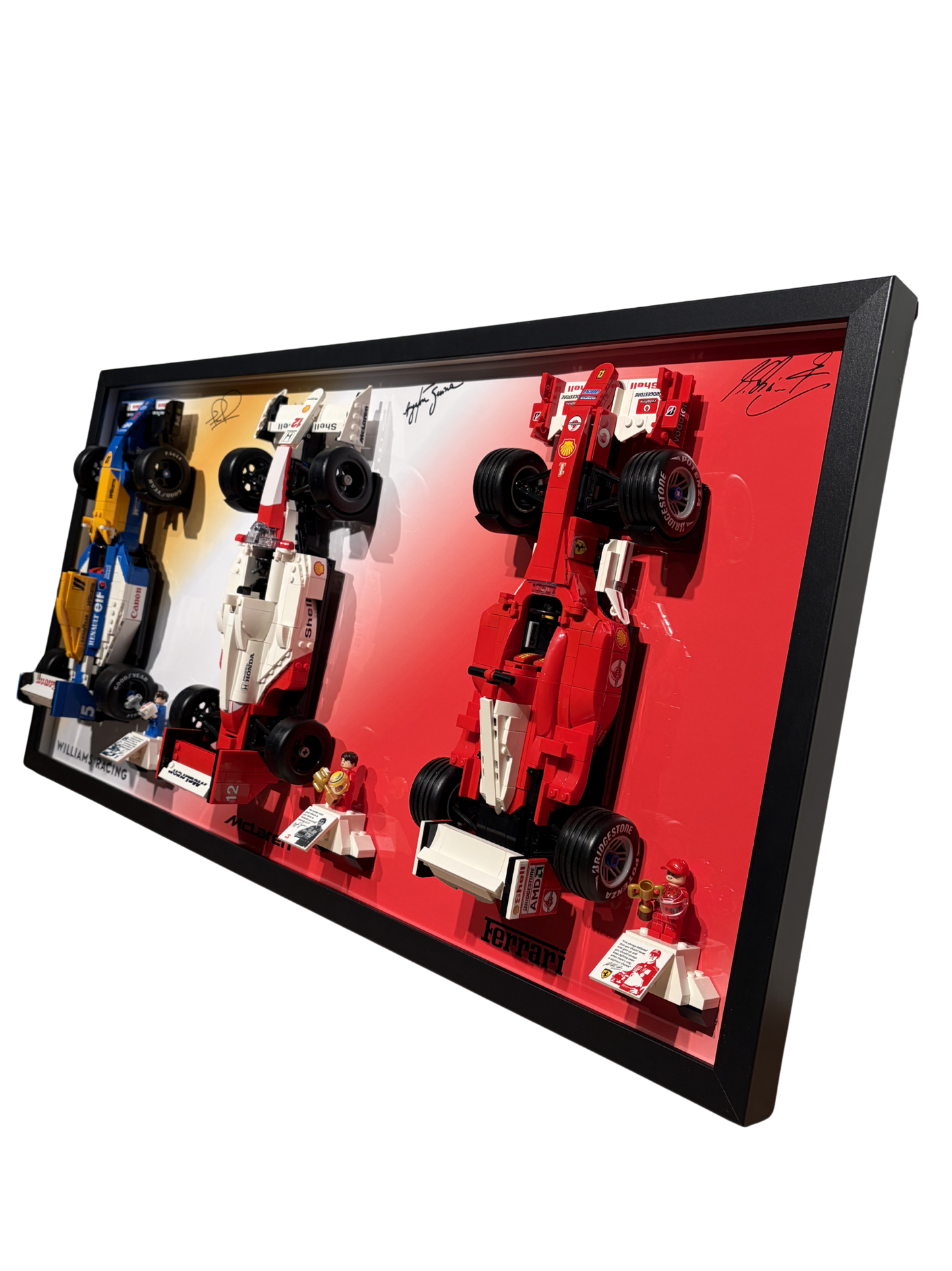 Ramka na historyczne modele LEGO F1 – Williams, Ferrari & McLaren