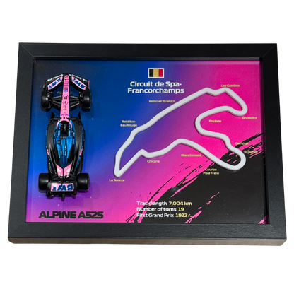 Ramka z bolidem Alpine - Circuit de Spa‑Francorchamps